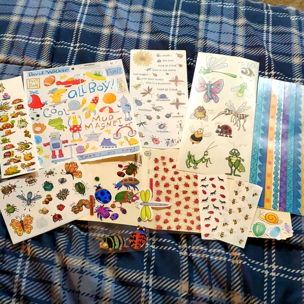 Sticker Bundle Lot Stickers Bugs Boy Scrapbooking